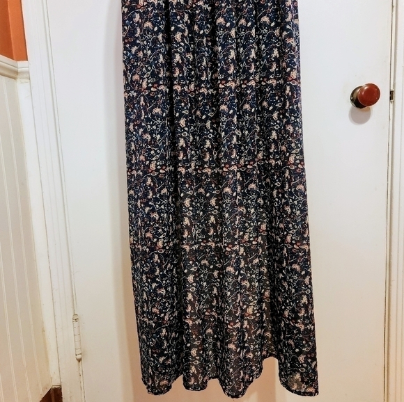Ethereal By Paper Crane Floral Maxi Dress Navy Small - Picture 7 of 11